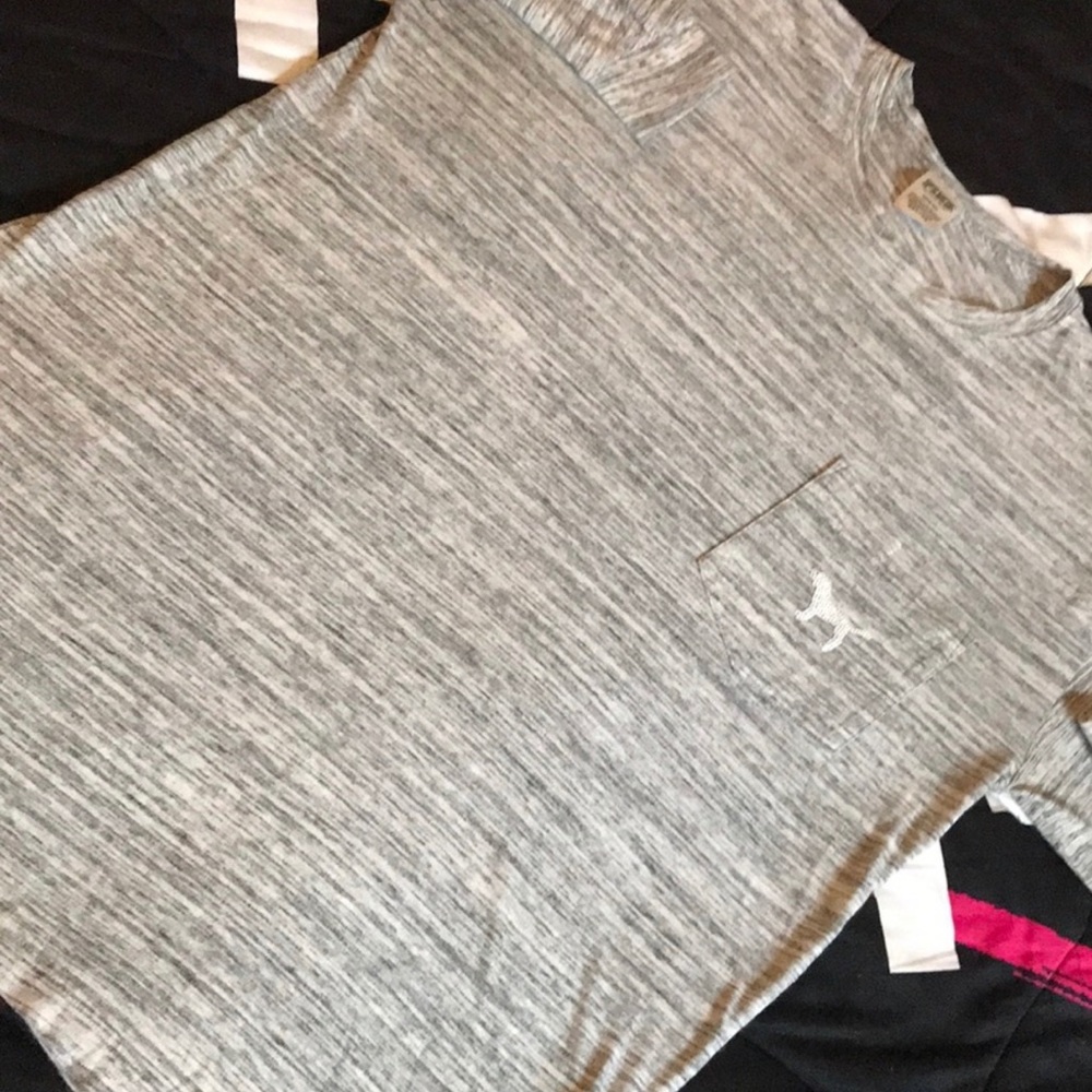 VS PINK💕BLING DOG LOVE PINK LOGO OVERSIZED TEE M - Picture 5 of 5